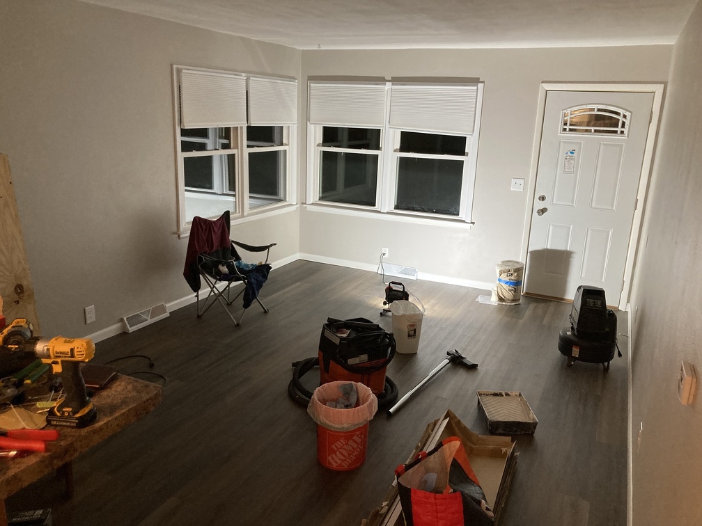 Vinyl Plank Flooring Progress Living Room Complete